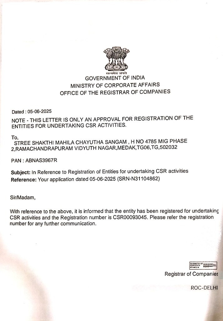 CSR Registration Approval
