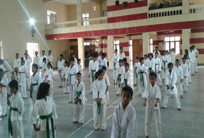 Indoor Karate Practice