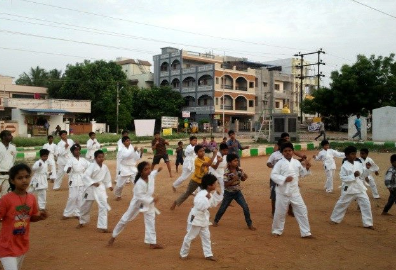 Outdoor Karate Class